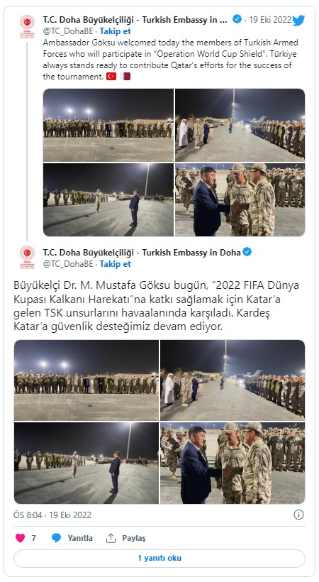 Mehmetçik 'Dünya Kupası' için Katar’a gitti...